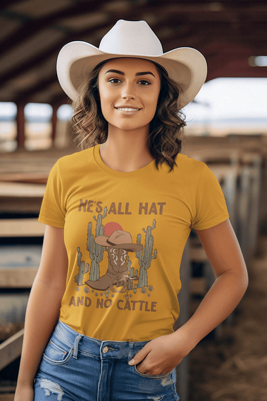 All Hat and No Cattle - T-Shirt - The Pura Vida Co.