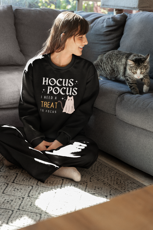 I need a treat to focus - Cute Sweatshirt - The Pura Vida Co.