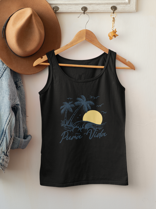 Beach, Sun and Pura Vida Tank Top