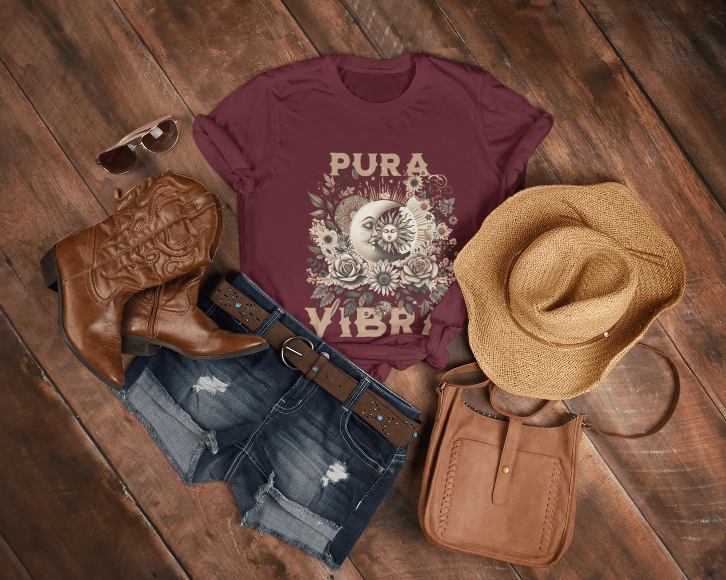 Pura Vibra Sun and Flower T-Shirt - The Pura Vida Co.