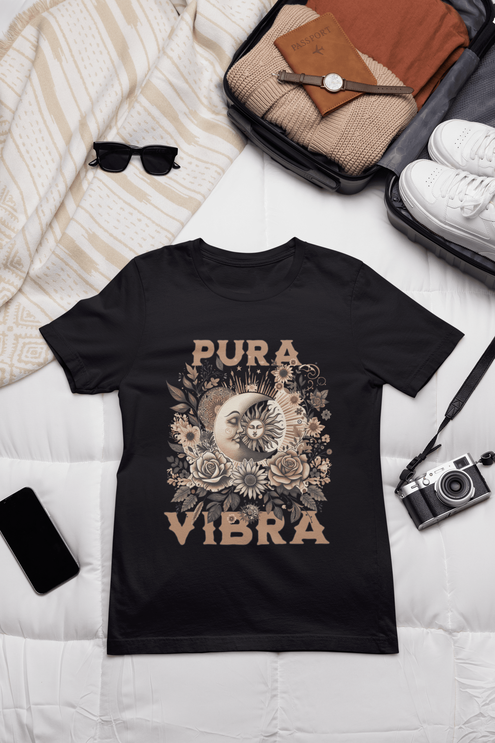 Pura Vibra Sun and Flower T-Shirt - The Pura Vida Co.