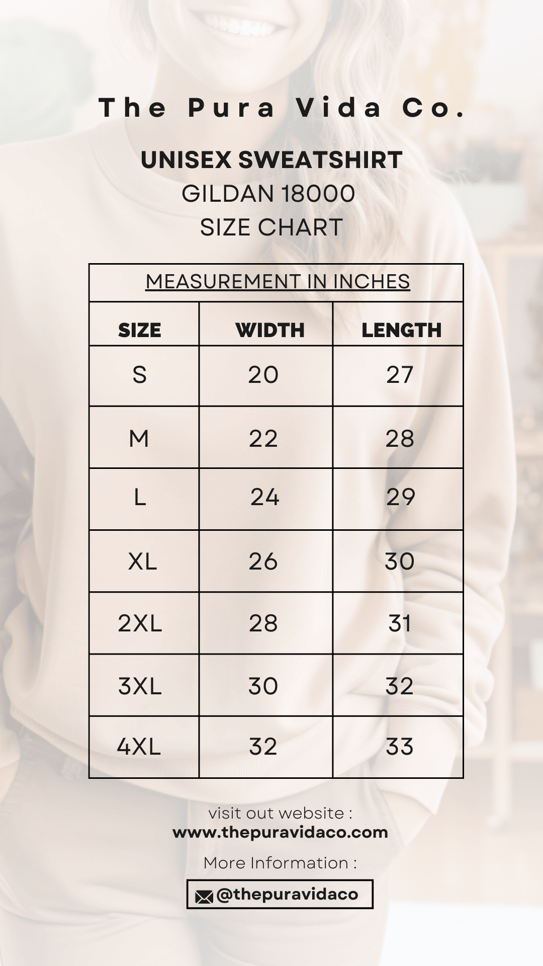 Spookin with the Gnomies Halloween Sweatshirt - Size Chart