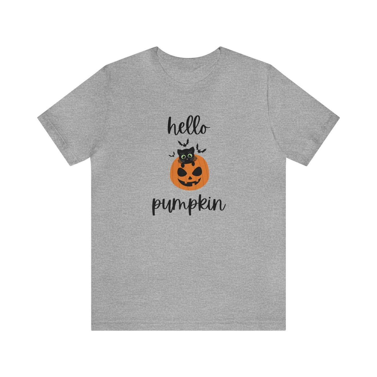 Hello Pumpkin - Halloween Cat Pumpkin T-Shirt - The Pura Vida Co.