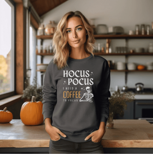 Hocus Pocus - Coffee to focus - Unisex Heavy Blend™ Crewneck Sweatshirt - The Pura Vida Co.