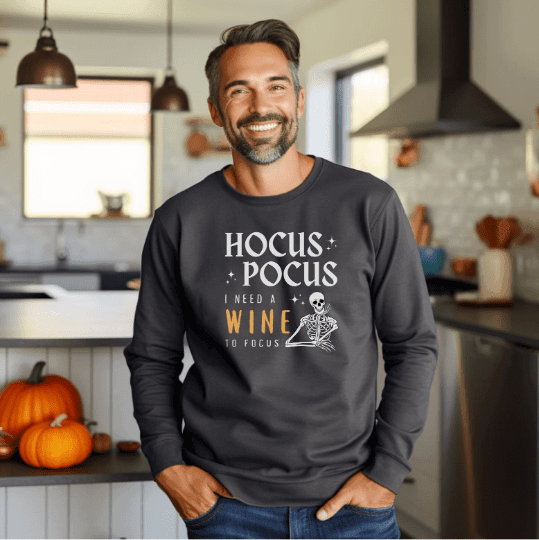 Hocus Pocus - Wine to focus - Unisex Heavy Blend™ Crewneck Sweatshirt - The Pura Vida Co.